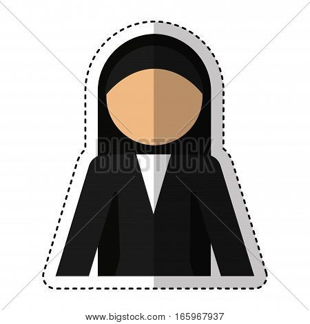 nun avatar isolated icon vector illustration design