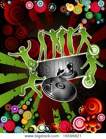 Partido; siluetas de los adultos jóvenes en fiesta de fin de semana