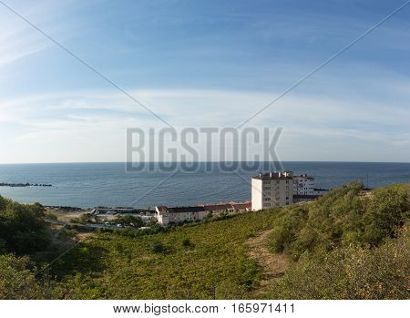 Yacht club on the shores of the Black sea Crimea