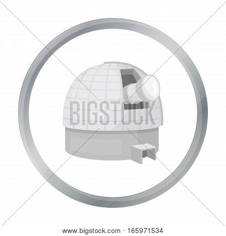 Observatory icon in cartoon style isolated on white background. Space symbol vector illustration.
