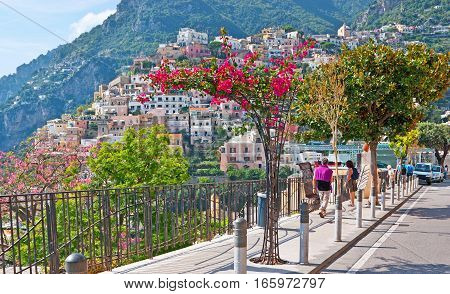 Cristoforo Colombo Street In Positano
