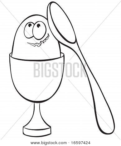 불과에서 egg와 숟가락