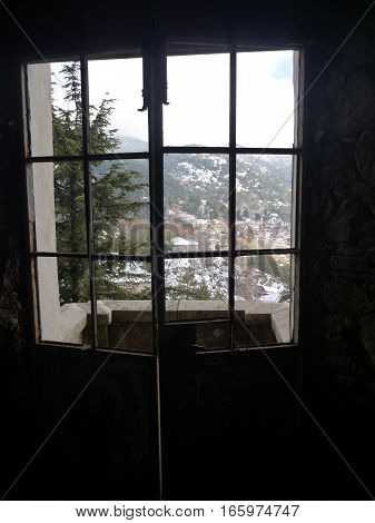 Old Hotel Ruin In Prodromos Village In Cyprus