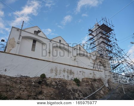 Church In Kyrenia In Cyprus Under Reconstruction