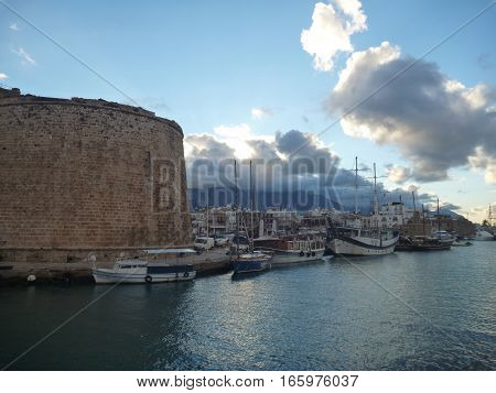 Port And Castle In Kyrenia