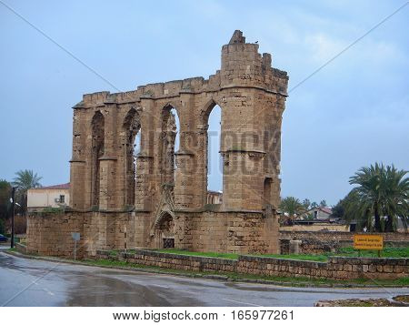 Ruin Of Mediavel Gothic Church In Famagusta