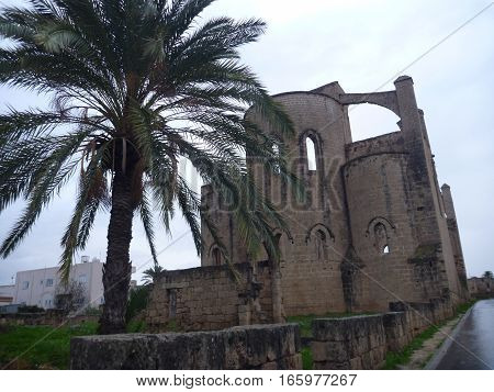 Ruin Of Mediavel Gothic Church In Famagusta