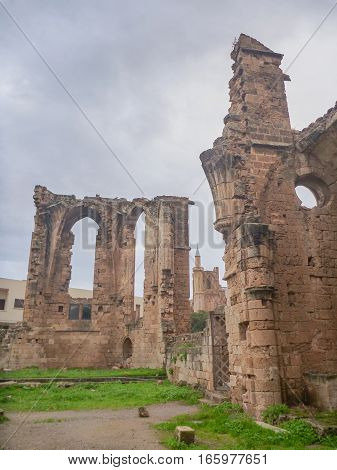 Ruin Of Mediavel Gothic Church In Famagusta