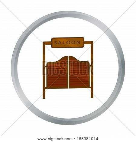 Saloon icon cartoon. Singe western icon from the wild west cartoon. - stock vector