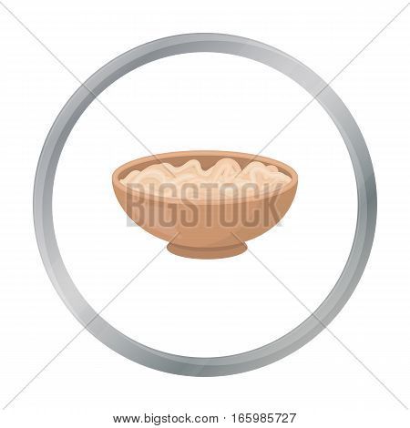 Udon icon in cartoon style isolated on white background. Sushi symbol vector illustration.