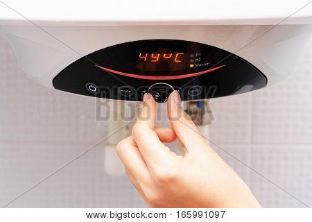 Electric water heater or boiler inside the house