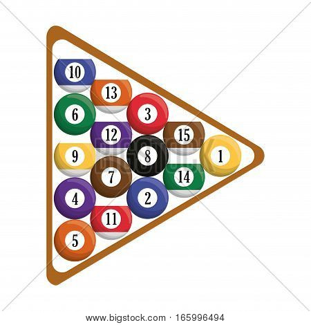 billard balls triangle equipment vector illustration eps 10