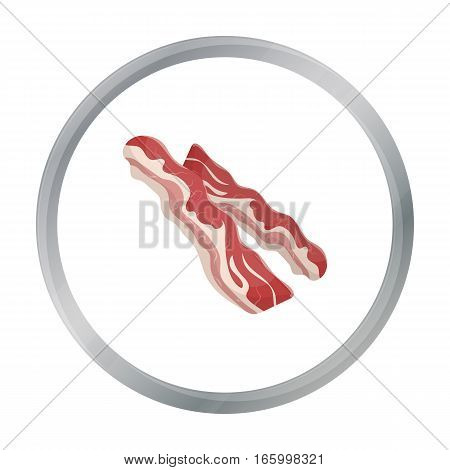Bacon icon in cartoon style isolated on white background. Meats symbol vector illustration - stock vector