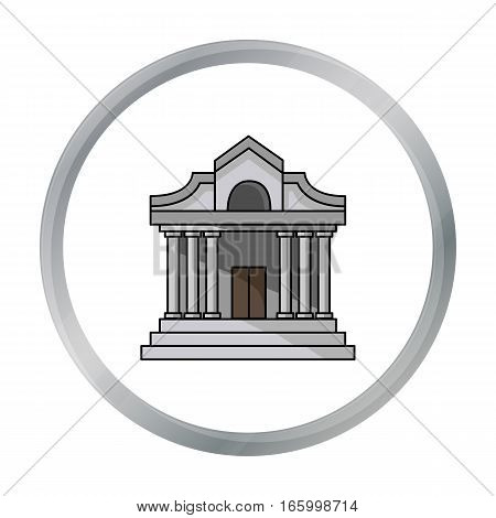 Museum building icon in cartoon style isolated on white background. Museum symbol vector illustration. - stock vector
