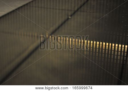 Abstract photo of reflection, lights and surface