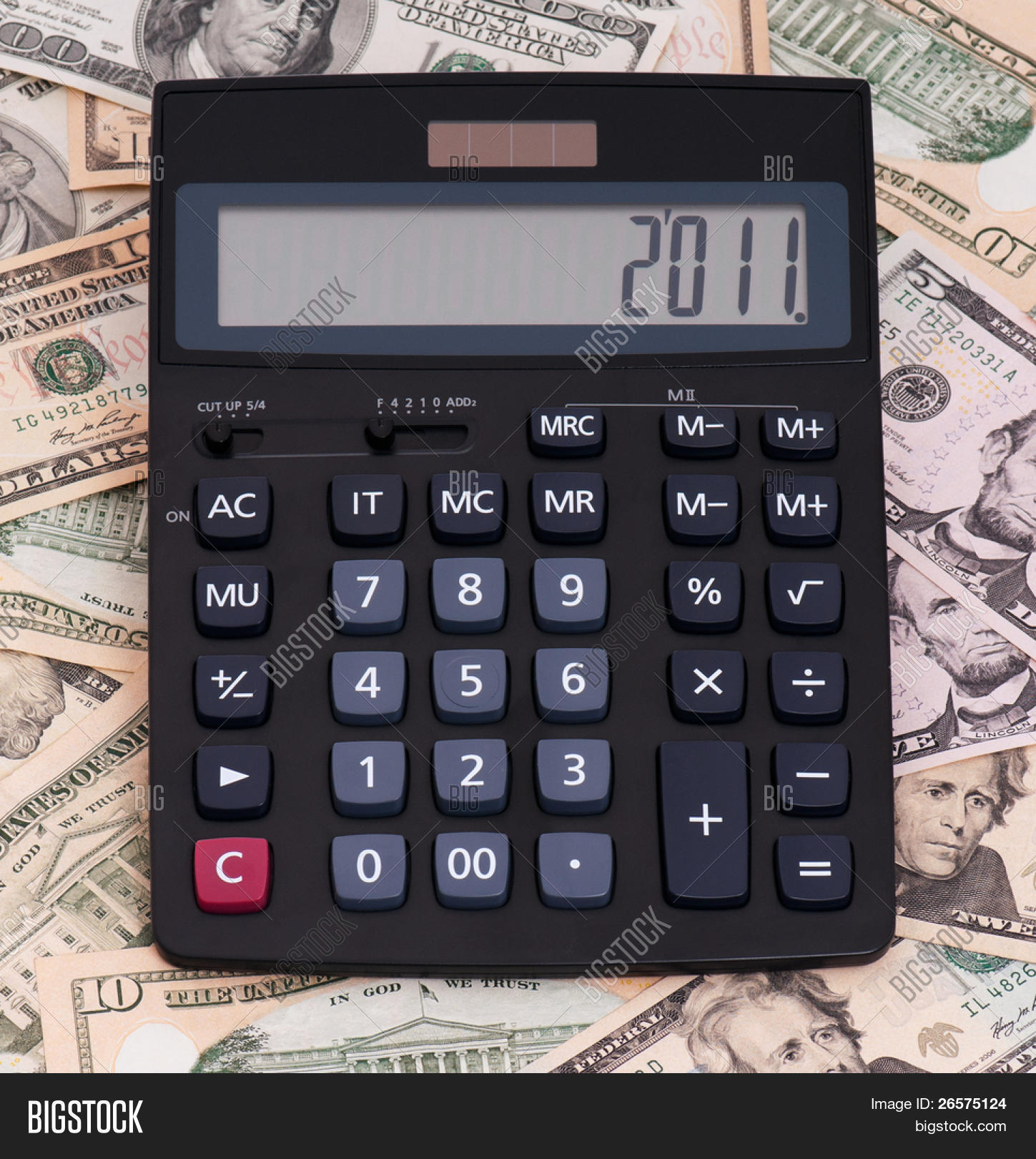 Calculator On Money Image Photo Free Trial Stock Calculator On Money Image Photo Free