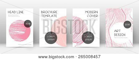 Cover Page Design Template. Trendy Brochure Layout. Classic Trendy Abstract Cover Page. Pink And Blu