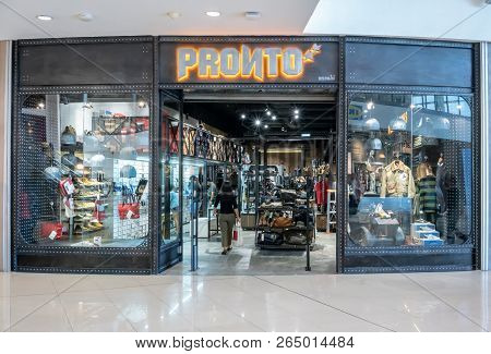 Pronto Shop At Emquatier, Bangkok, Thailand, Sep 1, 2018 : Fashionable Casual Apparel And Footwear B