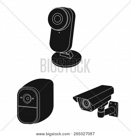 Vector Illustration Of Cctv And Camera Icon. Set Of Cctv And System Vector Icon For Stock.