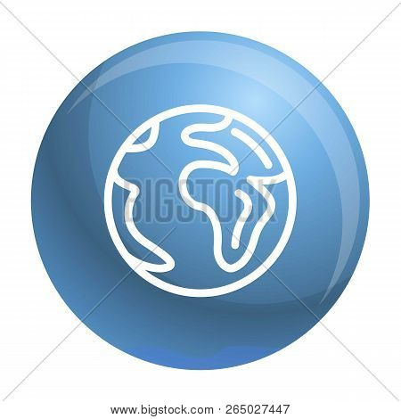 Earth Icon. Outline Earth Vector Icon For Web Design Isolated On White Background