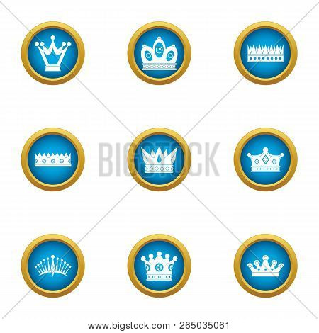 Corolla Icons Set. Flat Set Of 9 Corolla Vector Icons For Web Isolated On White Background