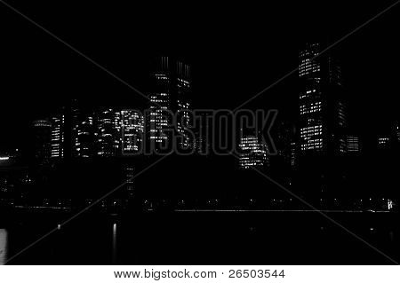 Skyline van Frankfurt am Main in Duitsland.