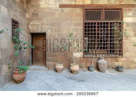 Facade Of Zeinab Khatoun Historic House, Located Near To Al-azhar Mosque In Darb Al-ahmar District, 