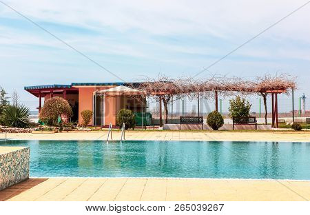 Swimming Pool Of Luxury Hotel Color Image Stock Photos
