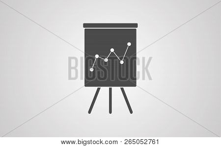 Flipchart With Marketing Data Icon. Simple Illustration Of Flipchart With Marketing Data Vector Icon