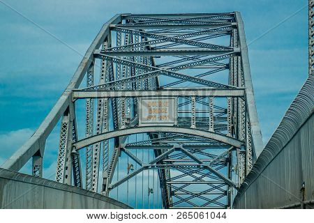The Most Beautiful Steel Bourne Bridge In Bourne, Massachusetts