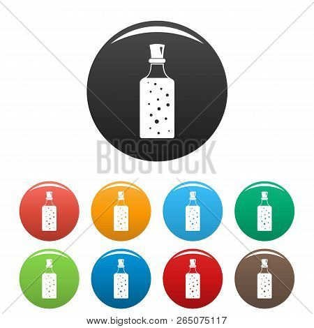 Medicine Potion Icons Set 9 Color Vector Isolated On White For Any Design