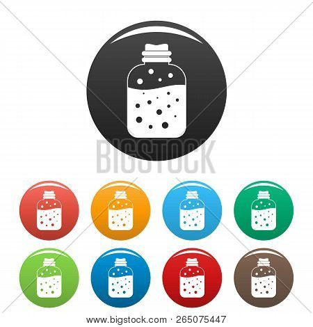 Dark Potion Icons Set 9 Color Vector Isolated On White For Any Design