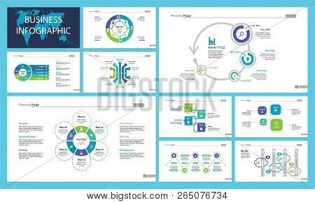 Business Infographic Presentation Slide Design Set Can Be Used For Workflow Layout, Annual Report, W