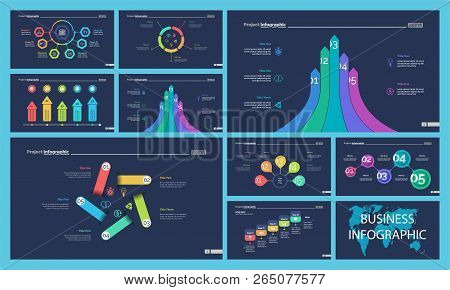 Business Inforgraphic Design Set For Strategy Concept. Can Be Used For Business Project, Annual Repo