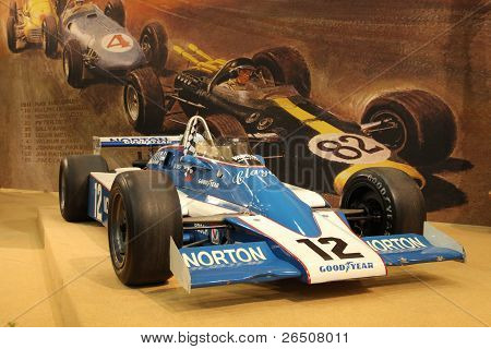 Coche de carreras fórmula histórica de Norton