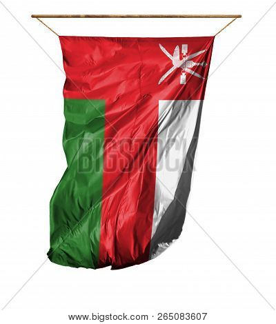 Flag Of Oman. Isolated On A White Background.