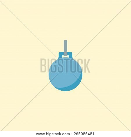 Wrecking Ball Icon Flat Element. Vector Illustration Of Wrecking Ball Icon Flat Isolated On Clean Ba