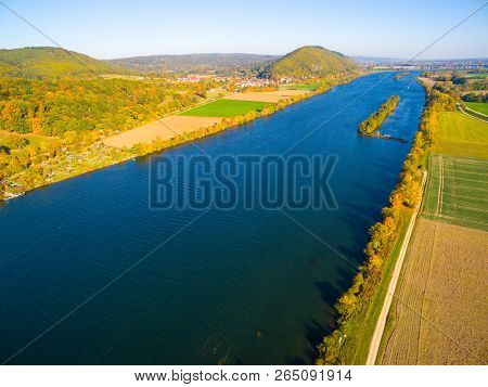  The Danube River near Donaustauf. Second longest european river flows through 10 countries. Originating in Germany, the Danube flows southeast for 2,850 km (1,770 mi).