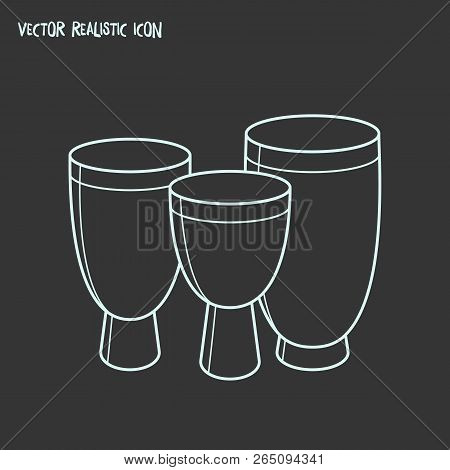 Djembe Icon Line Element.  Illustration Of Djembe Icon Line Isolated On Clean Background For Your We