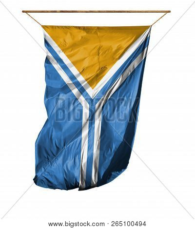 Flag Of Tuva. Isolated On A White Background.