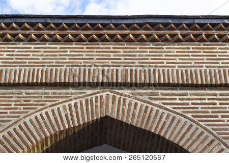 500 Years Old Masony Mosque Detail Arch View Of Local Places Of Turkey