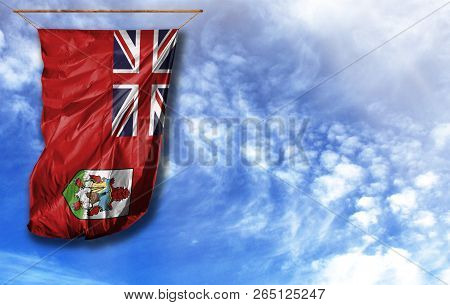 Flag Of Bermuda Islands With Place For Your Text