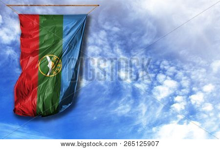 Flag Of Karachay Cherkessia With Place For Your Text