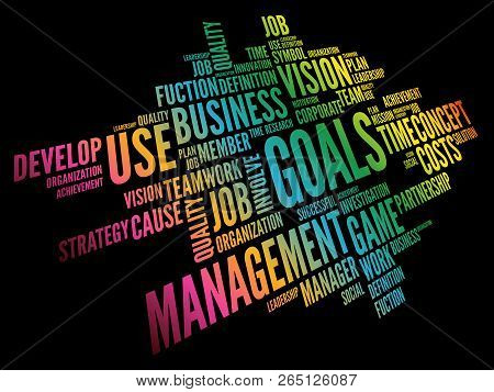Goals Word Cloud Collage, Business Concept Background