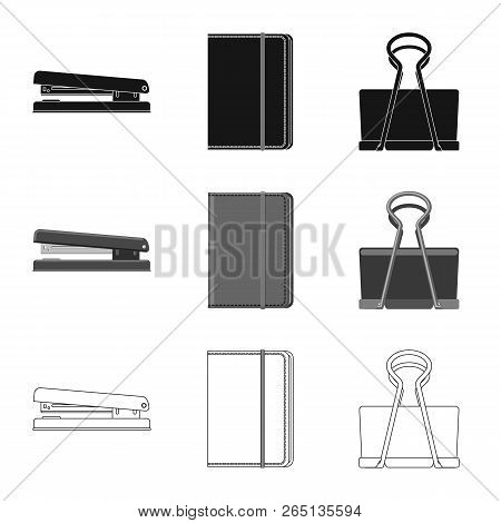 Isolated Object Of Office And Supply Sign. Set Of Office And School Stock Vector Illustration.