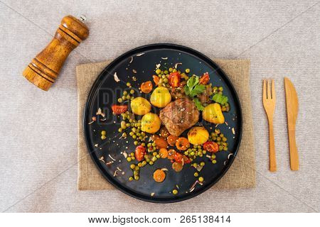paupiette of veal rolls with Vegetable Planter