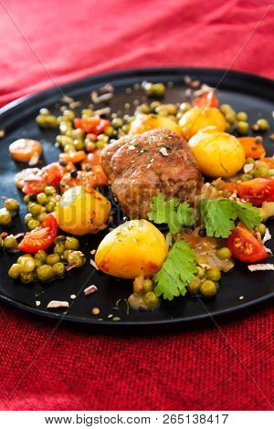 paupiette of veal rolls with Vegetable Planter