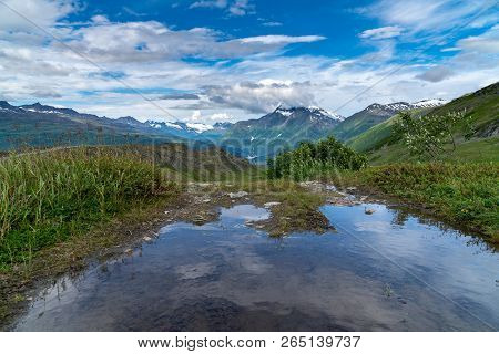 Small Pond Along The Trail Of ’98 Off The Richardson Highway Near Valdez Alaska. This Was An Origina