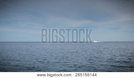 Ferry In The Middle Of The Ocean