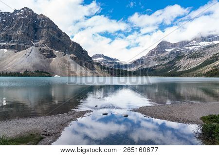 Bow Lake Along The Icefields Parkway In Banff National Park, Alberta, Canada